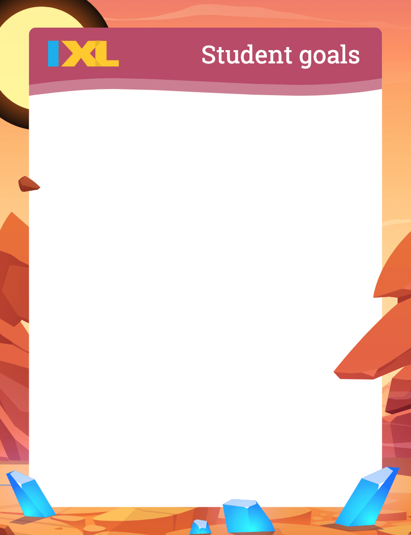 Student Goals Poster With Crystal Theme